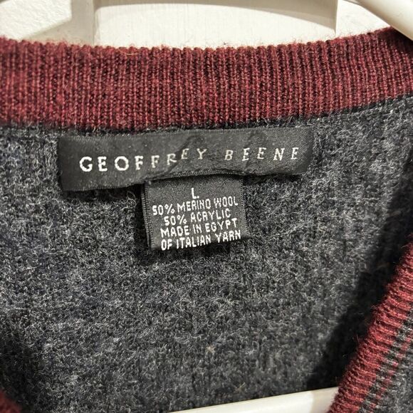 Vintage 90’s Geoffrey Beene Merino Wool Sweater Vest - Picture 3 of 4